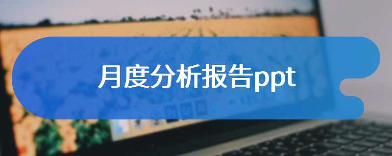 月度分析报告ppt