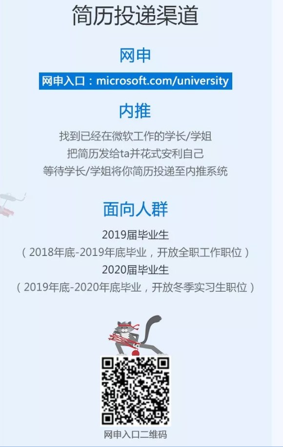 微软2019校园招聘正式启动，开放简历投递渠道(1)