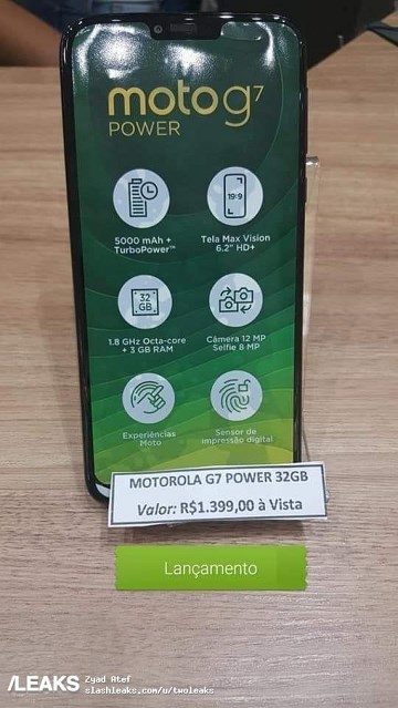 Moto G7系列的真机Moto G7 Power上手图遭曝光