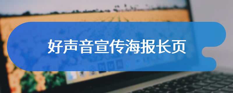 好声音宣传海报长页