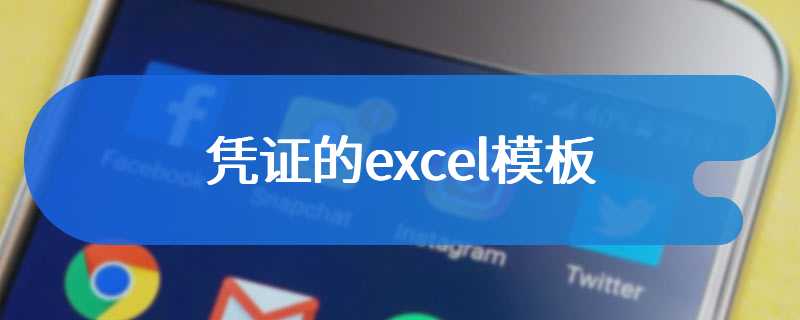 凭证的excel模板