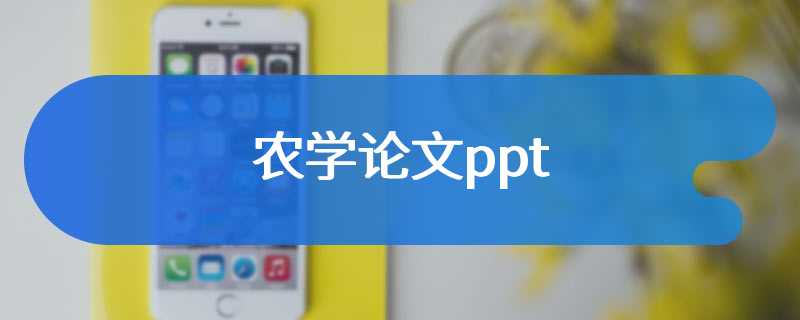 农学论文ppt