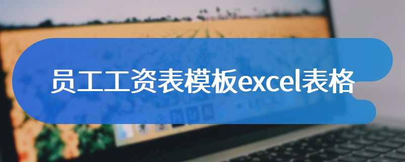 员工工资表模板excel表格