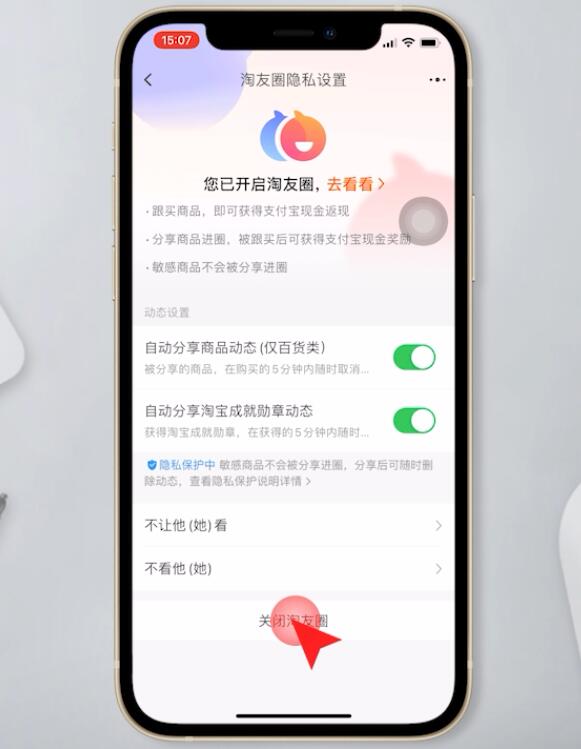 淘友圈怎么关闭(5)