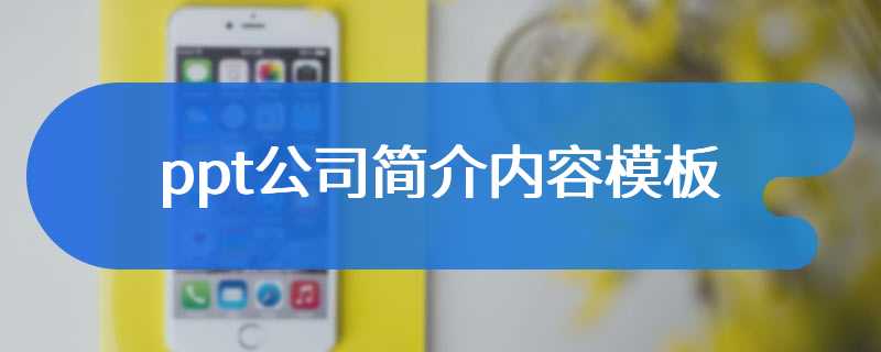 ppt公司简介内容模板