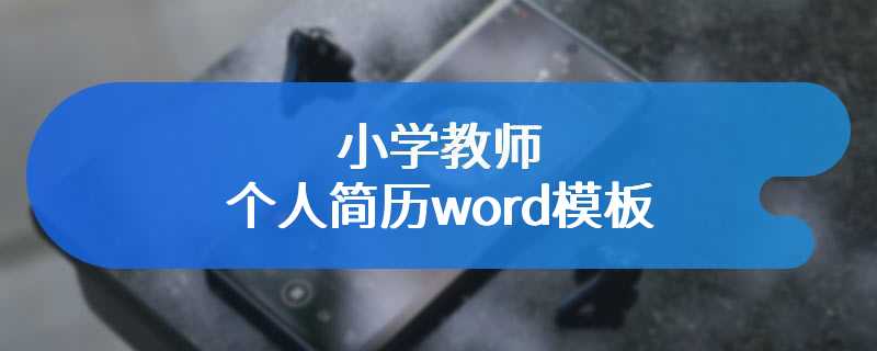 小学教师个人简历word模板