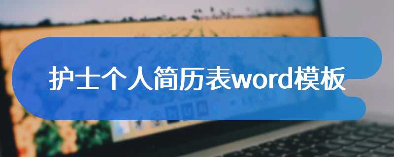 护士个人简历表word模板