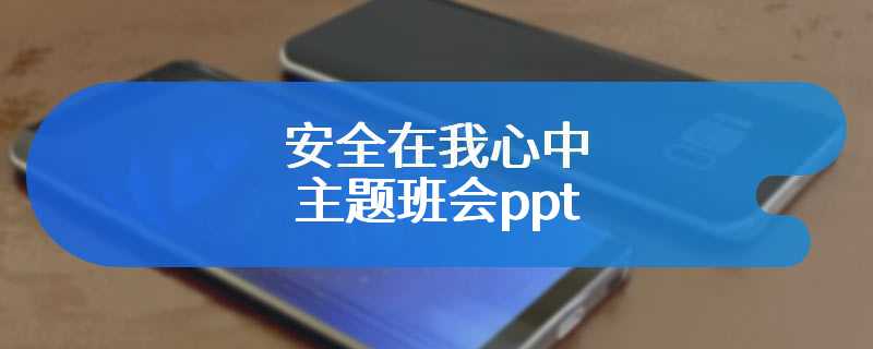 安全在我心中主题班会ppt