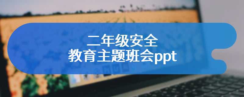 二年级安全教育主题班会ppt