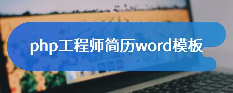 php工程师简历word模板