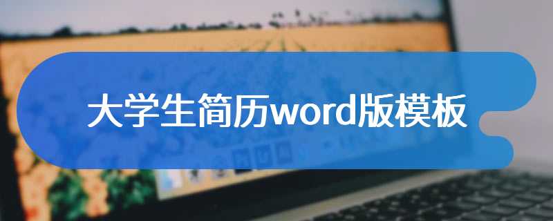 大学生简历word版模板