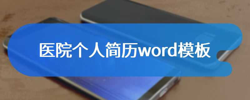 医院个人简历word模板