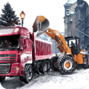 重型建筑卡车雪地模拟