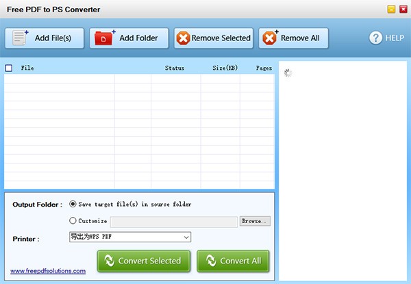 Free PDF to PS Converter(PDF文件格式转换软件)