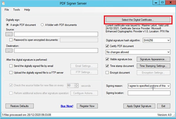 PDF Signer Server(数据签名软件)