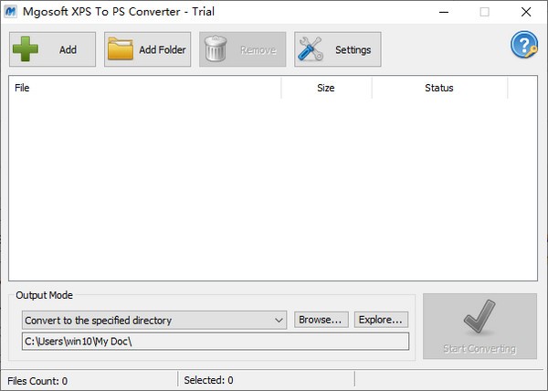 Mgosoft XPS To PS Converter(XPS转PS工具)