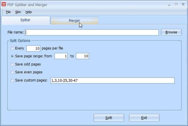 PDF Splitter and Merger(PDF分割合并工具)