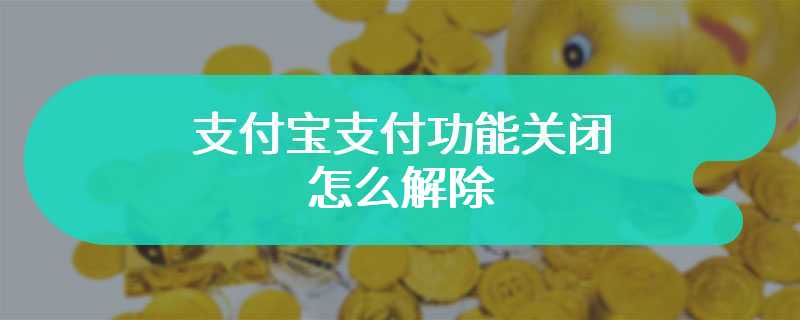 支付宝支付功能关闭怎么解除