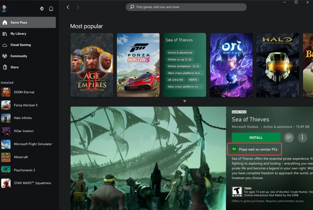 微软 Win11 / Win10 Xbox 应用引入性能指标,人性化概述游戏能否顺畅运行