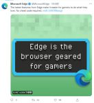 微软Edge自夸：号称最适合玩家的浏览器
