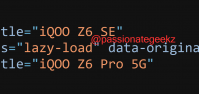 iQOO Z6 SE 在印度推出了 iQOO Z6 系列