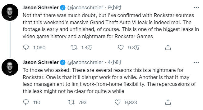 彭博社：R 星消息人士确认，泄露的《GTA 6》大量片段为真(1)