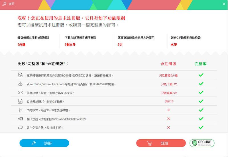 免费版与付费版的差异
