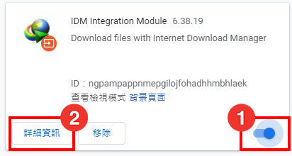 启动IDM扩充功能