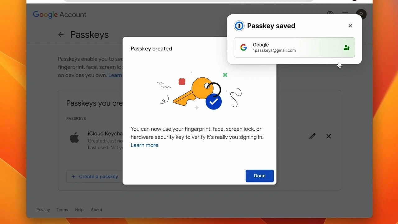 密码管理工具 1Password 宣布 6 月 6 日支持苹果通行密钥(Passkey)(1)