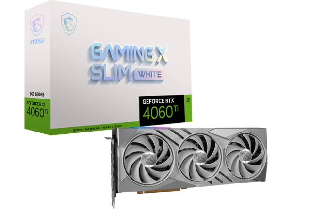 16GB 大显存,微星发布 RTX 4060 Ti GAMING X SLIM WHITE 显卡