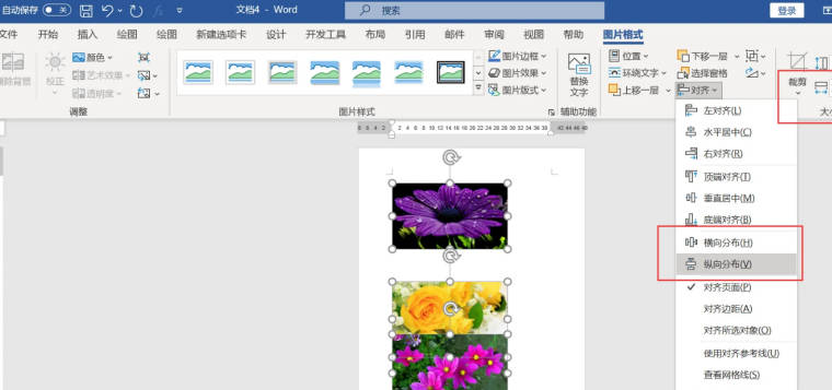 word怎么把图片排成一列(1)