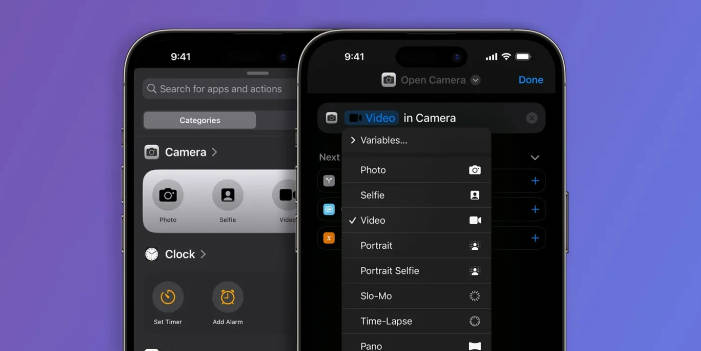 苹果 iOS 17 新特性：通过捷径可直接启用 9 种相机模式(1)