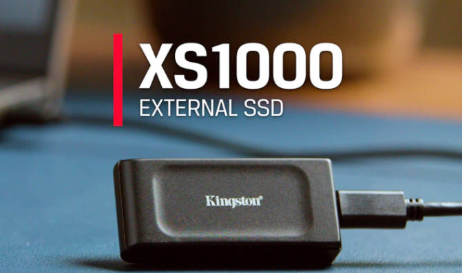 金士顿发布新款 XS1000 移动固态硬盘：小巧设计仅重 28.7 克，最高 2TB
