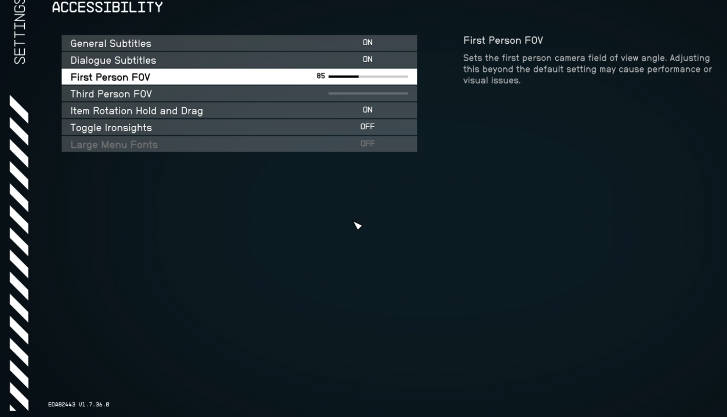 《星空》游戏 1.7.36 版本更新发布，支持调节 FOV 视场角(1)