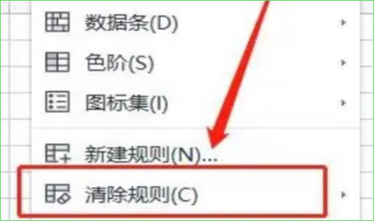 EXCEL如何清除同个工作表里某个表格的规则(1)
