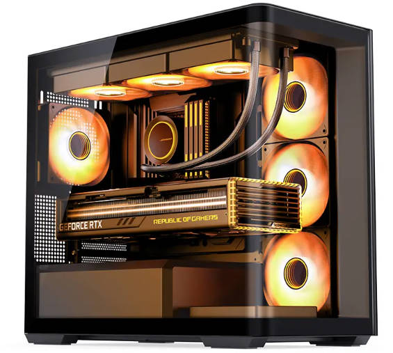 乔思伯发布 D300 M-ATX 机箱：曲面弯折玻璃设计，支持背插主板(1)