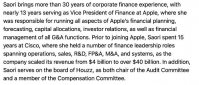苹果公司近期多人离职，财务副总裁 Saori Casey 本月跳槽 Sonos