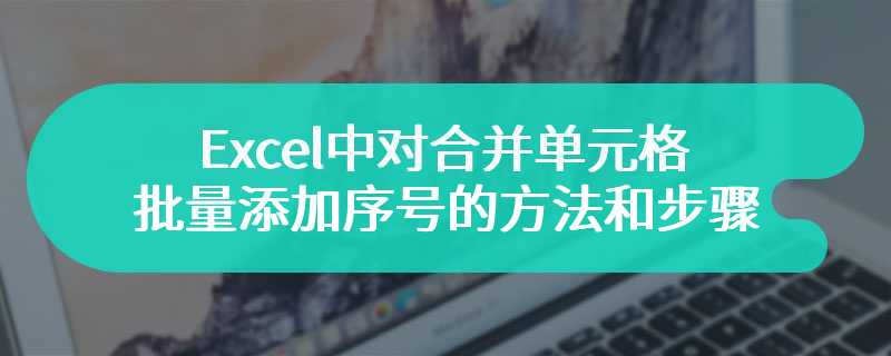 Excel中对合并单元格批量添加序号的方法和步骤