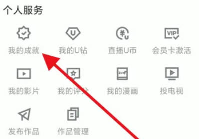 优酷视频如何查账号成就(3)