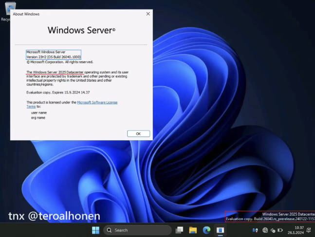 2024 开年首更，Windows Server 2025 命名敲定：26040 预览版上线(2)