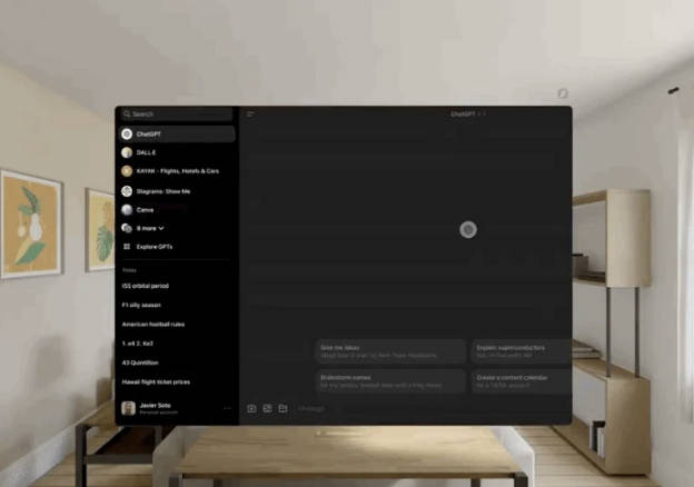 OpenAI 推出 Vision Pro 版 ChatGPT，界面与 iPad 版客户端差别不大