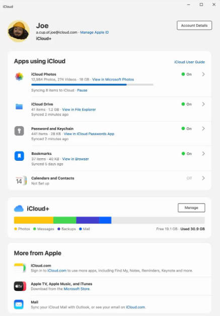 苹果重新设计 Win10 / Win11 版 iCloud:更快、更易用、更安全(1)