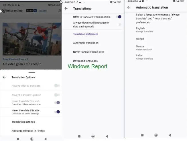 安卓 Nightly 版火狐浏览器 Firefox 更新：支持本地翻译(1)
