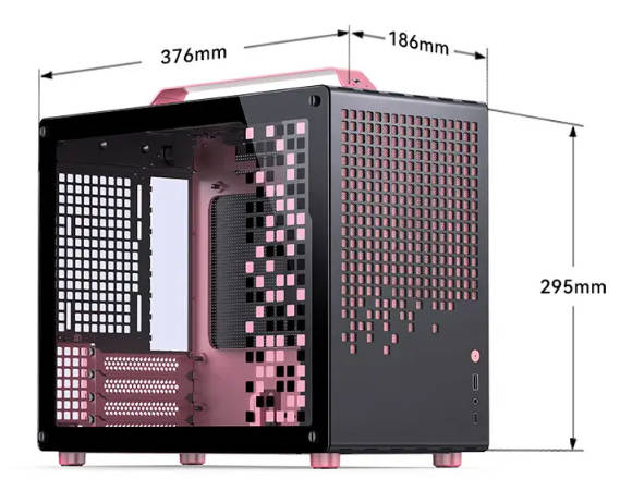 乔思伯推出 Z20 MATX 机箱“粉黑”“橙黑”拼色版：约 20L、支持 363mm 显卡，到手 449 元(2)