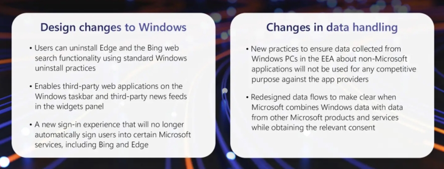 微软调整 Windows 系统以遵守欧盟 DMA 法案:用户将拥有更多选择权(1)