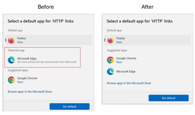 微软将调整 Win10 / Win11 系统：更改默认浏览器设置不再主推 Edge(1)