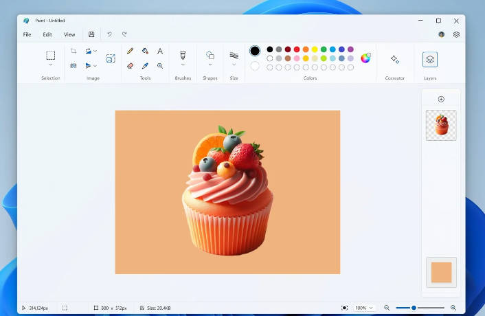 微软向 Win11 预览体验成员推送画图 11.2402.32.0 版本更新，支持背景透明处理(1)