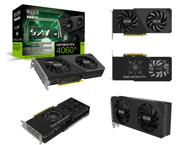 艾尔莎 ELSA 推出新款 RTX 4070 Ti / 4060 Ti 显卡:双槽厚度、与映众合作开发(1)