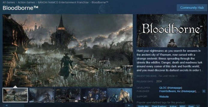 想疯了！玩家自制《血源》《荒野大镖客：救赎》Steam页面