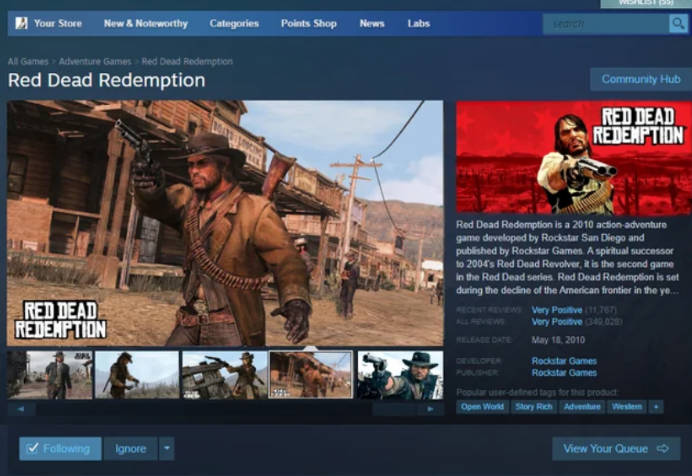 想疯了！玩家自制《血源》《荒野大镖客：救赎》Steam页面(1)
